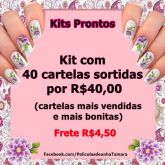 Kit com 40 cartelas