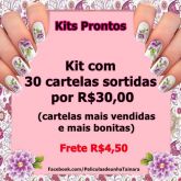 Kit com 30 cartelas